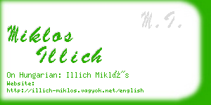 miklos illich business card